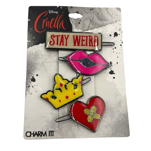 Charm It! x Disney Cruella 4 Piece Barrette Set - Picture 4 of 8